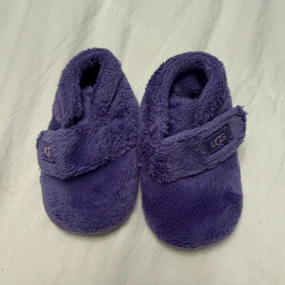 UGG Lilac Fuzzy Infant Booties
